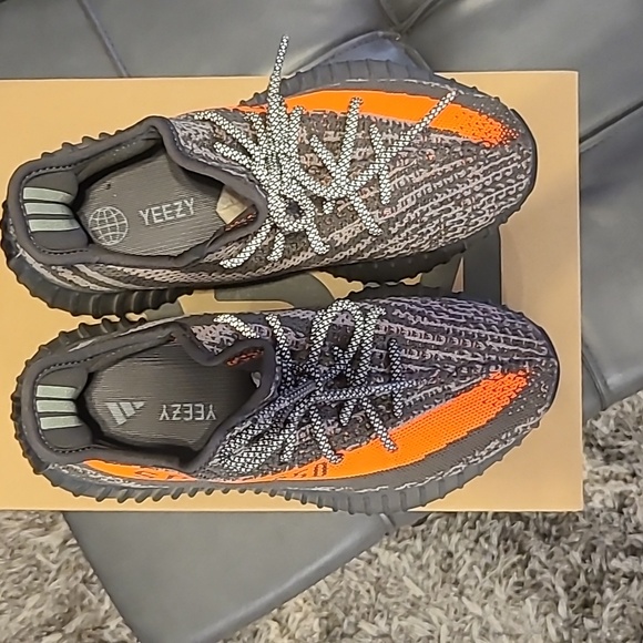 Yeezy Sneakers - Black and Orange - Picture 7 of 7